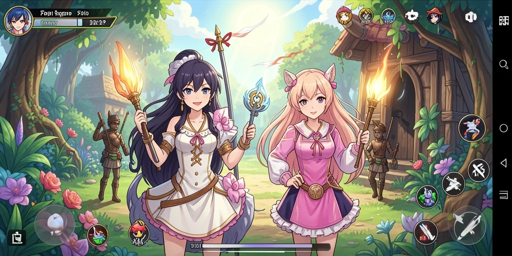 Tampilan mendebarkan dari gameplay 5ZK dengan karakter anime yang beraksi.