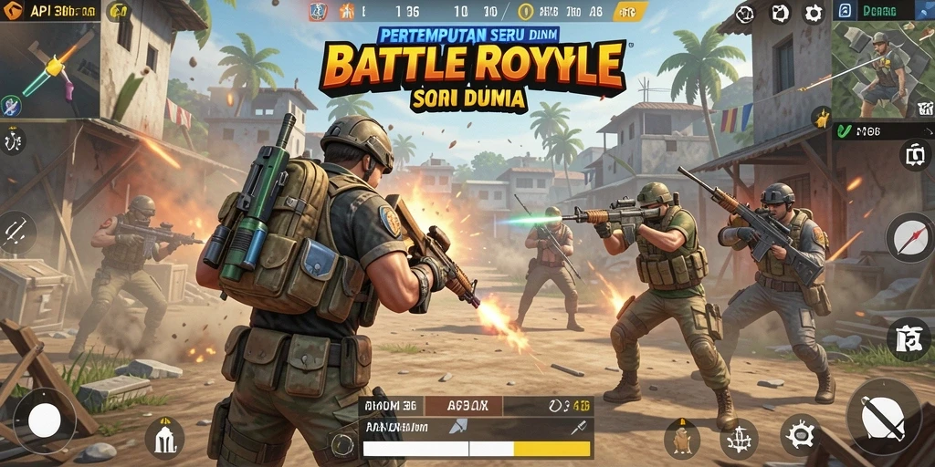 Tampilkan aksi seru dalam arena Battle Royale API36.