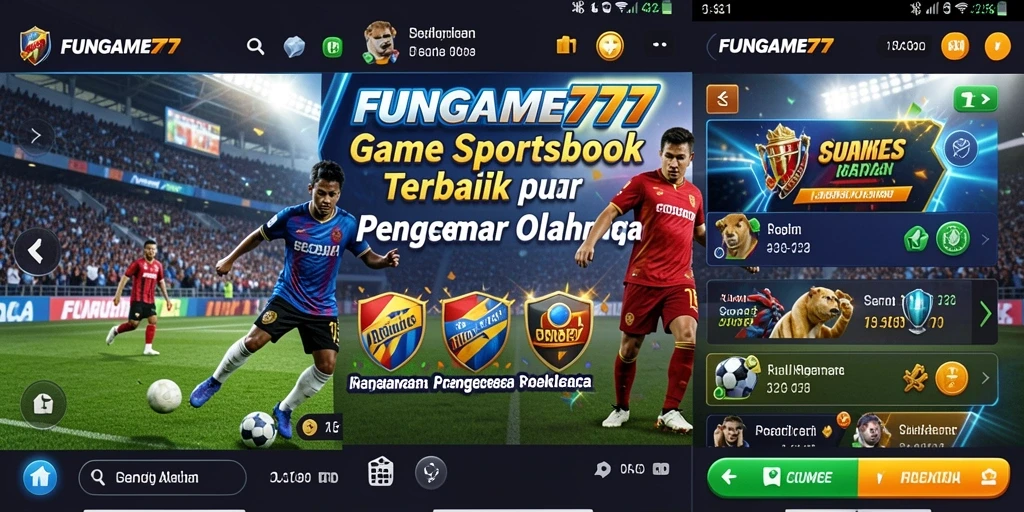 Tampilan menarik dari aplikasi FUNGAME777 saat melakukan taruhan olahraga.