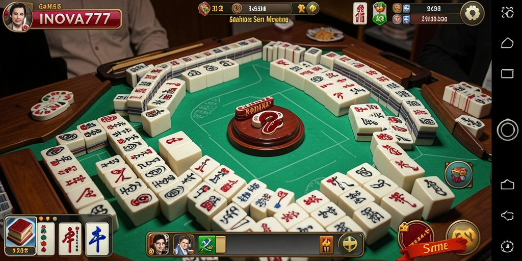 Tampilan gameplay menarik dari <strong>INOVA77</strong> yang menampilkan ubin Mahjong yang berwarna-warni.