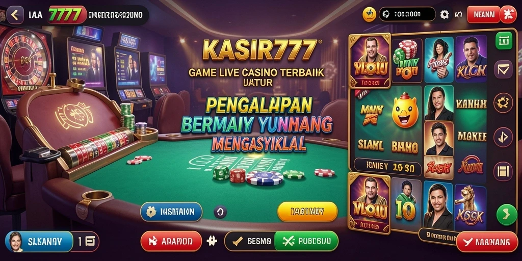 Tampilan menarik dari gameplay KASIR777 Live Casino dengan dealer profesional.