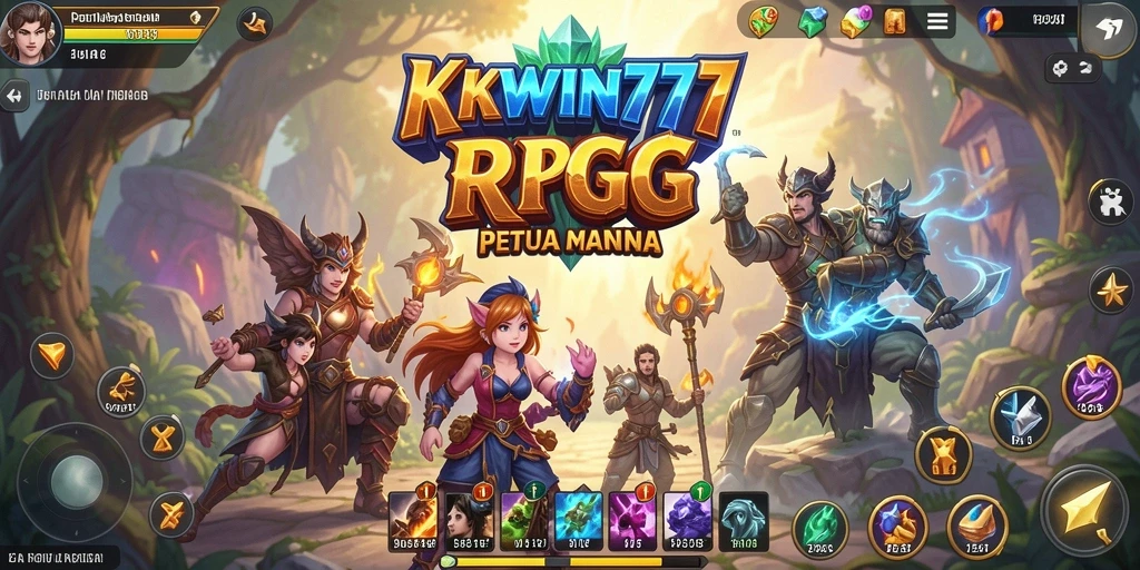 Tampilan gameplay seru KKWIN777 dalam petualangan RPG.
