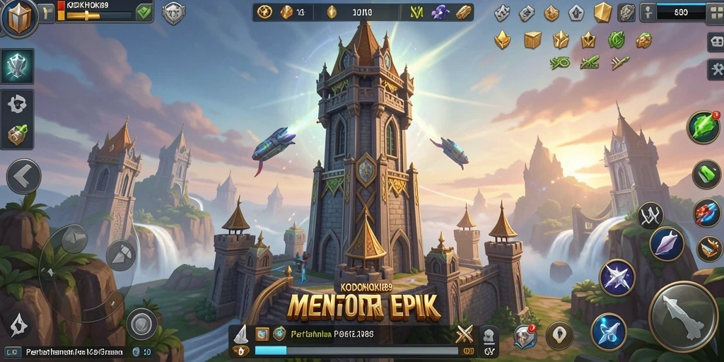 Tampilan gameplay KODOKHOKI889 dengan pertahanan menara yang strategis.
