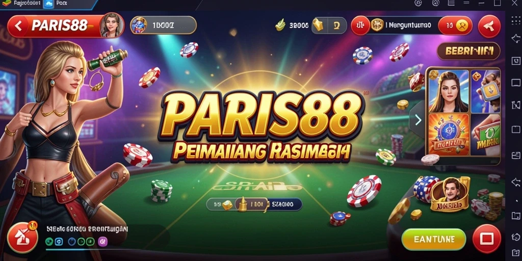 Tampilan menawan saat bermain game Kasino di PARIS88.