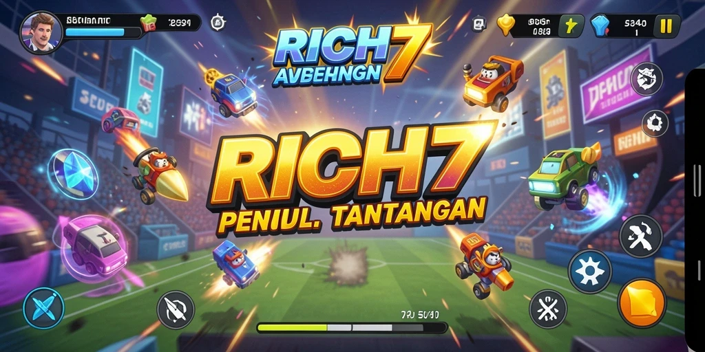 Tangkapan layar utama RICH7 menunjukkan gameplay yang seru dan menantang.