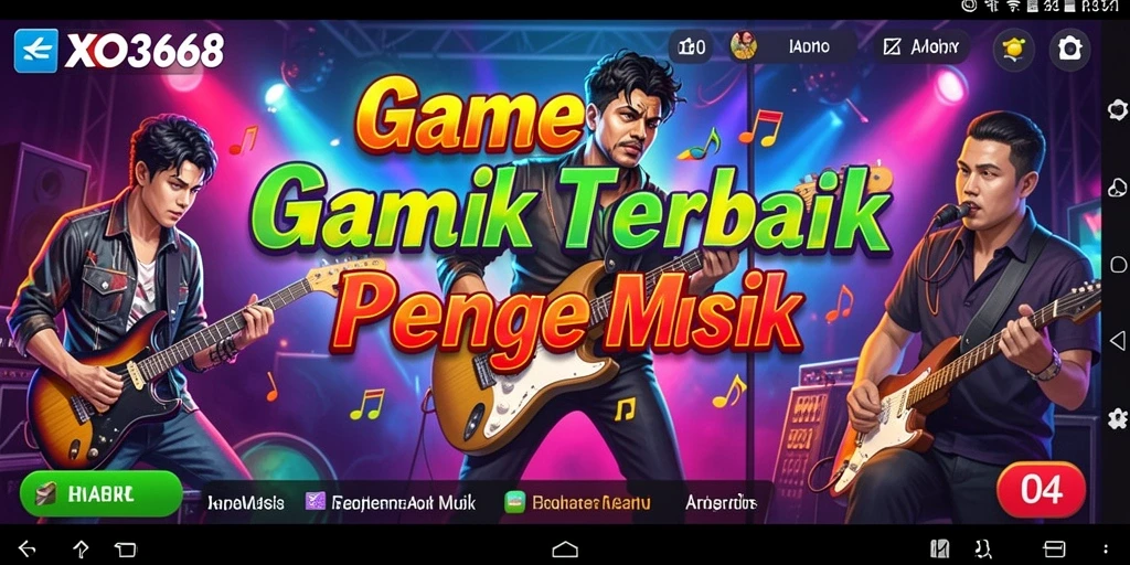 Tampilan gameplay XO368 yang menarik dengan berbagai tantangan musik.